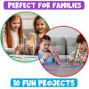 ArtCreativity DIY Bubble Wand Craft for Kids – Set of 300 Straws, Bubble Solution and How-to Guide – – Bubble Wand Craft for Toddlers in 6 Colors – Bubble Blower Craft Ages 4-10