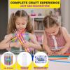 ArtCreativity DIY Bubble Wand Craft for Kids – Set of 300 Straws, Bubble Solution and How-to Guide – – Bubble Wand Craft for Toddlers in 6 Colors – Bubble Blower Craft Ages 4-10