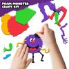 ArtCreativity DIY Halloween Monster Craft Kit – 12 Sets – Self-Adhesive Foam Crafts for Kids – No-Glue, Mess-Free Arts & Crafts – Fun Classroom Activity & Halloween Party Favor