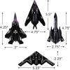 ArtCreativity Diecast Stealth Bomber Toy Jets with Pullback Mechanism, Set of 4 B-2 Spirit Bombers, Diecast Metal Jet Plane Airplane Toys, B2 Bomber Model, Military Cake Decorations, Aviation Party