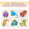 ArtCreativity Dragon Individual Temporary Tattoos for Kids – Bulk Pack of 144 Pre-Cut Dragons Tattoos in Assorted Designs, Non-Toxic 2 Inch – Dragon Tattoo Birthday Party Favors, Goodie Bag Stuffers(Dinosaur)