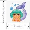 ArtCreativity Dragon Individual Temporary Tattoos for Kids – Bulk Pack of 144 Pre-Cut Dragons Tattoos in Assorted Designs, Non-Toxic 2 Inch – Dragon Tattoo Birthday Party Favors, Goodie Bag Stuffers(Mermaid)