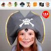 ArtCreativity Dragon Individual Temporary Tattoos for Kids – Bulk Pack of 144 Pre-Cut Dragons Tattoos in Assorted Designs, Non-Toxic 2 Inch – Dragon Tattoo Birthday Party Favors, Goodie Bag Stuffers(Pirate)