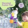 ArtCreativity Easter Bunny Bubble Blaster Toy -Summer Outdoor Fun for Toddlers – Custom Cheerful Bunny & Chick Bubble Machine with Refill Solution, Lights & Batteries – Easter Basket Stocking Stuffers