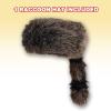 ArtCreativity Faux Fur Raccoon Hat for Kids and Adults – Animal Coonskin Cap with Faux Fur Tail – Wild Frontiersman Davy Crocket Costume Accessory – Soft Plush Polyester Fabric