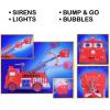 ArtCreativity Fire Truck Toy Bubble Machine for Kids, Bubble Blower Toy Truck for Toddlers with Lights, Siren Effects, Bubble Solution & Funnel, Kids Toys, Gift for Boys and Girls 5+