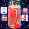 ArtCreativity Fireworks Bubble Machine – Bubble Blower Toy with Sound Effects and Flashing LED Lights – Includes Bubble Solution, Batteries, Stickers Fireworks for 4th of July, Great Party Supplies