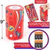 ArtCreativity Fireworks Bubble Machine – Bubble Blower Toy with Sound Effects and Flashing LED Lights – Includes Bubble Solution, Batteries, Stickers Fireworks for 4th of July, Great Party Supplies