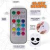ArtCreativity Flameless Halloween LED Candles – Set of 6 Battery Operated Votive Candles With Remote, Timer, and 12 Colors – Indoor Decorations