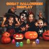 ArtCreativity Flameless Halloween LED Candles – Set of 6 Battery Operated Votive Candles With Remote, Timer, and 12 Colors – Indoor Decorations