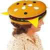 ArtCreativity Funny Hamburger Hat – Soft Plush Costume Accessory, Pizza Party Supplies Decoration – One Size Fits Most, Crazy Silly Hat for Halloween