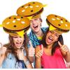 ArtCreativity Funny Hamburger Hat – Soft Plush Costume Accessory, Pizza Party Supplies Decoration – One Size Fits Most, Crazy Silly Hat for Halloween