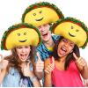 ArtCreativity Funny Taco Hat for Kids and Adults, Fun Halloween Costume Accessory, Cinco De Mayo Party Supplies Decorations, One Size Fits Most, Crazy Silly Hat with Felt Toppings and Plush Fabric