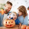 ArtCreativity Ghost Plush Halloween Toys, Set of 2, Soft Stuffed Toys with Colorful Eyes & Basket, Fun Halloween Party Favors for Kids, Great for Spooky Events, Photo Booth Props, and Decorations