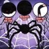 ArtCreativity Giant Spider Halloween Decorations, Includes Two 24″ Spiders and a 16.4′ Spider Web, Outdoor Spider Web Decoration with 2 Giant Spiders, Outdoor Halloween Decorations for Haunted House