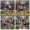 ArtCreativity Giant Spider Halloween Decorations, Includes Two 24″ Spiders and a 16.4′ Spider Web, Outdoor Spider Web Decoration with 2 Giant Spiders, Outdoor Halloween Decorations for Haunted House