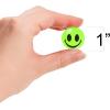 ArtCreativity Glow in The Dark Smile Face Bouncy Balls – Bulk Pack of 36, 1 Inch High Bounce Balls for Kids, Christmas Party Favors, Goodie Bag Stuffers for Boys and Girls(Green)