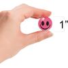 ArtCreativity Glow in The Dark Smile Face Bouncy Balls – Bulk Pack of 36, 1 Inch High Bounce Balls for Kids, Christmas Party Favors, Goodie Bag Stuffers for Boys and Girls(Pink)