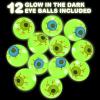 ArtCreativity Glow in the Dark Eye Bouncing Balls – Bulk Pack of 12 – 1.25 Inch High Bounce Bouncy Balls for Kids, Glowing Party Favors and Goodie Bag Fillers for Boys and Girls