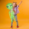 ArtCreativity Green Inflatable Alien, Set of 2, Outer Space Decorations, 34 Inch Inflatable UFO Toys, Alien Party Decorations, Birthday Party Favors, Swimming Pool Toys for Kids