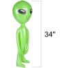 ArtCreativity Green Inflatable Alien, Set of 2, Outer Space Decorations, 34 Inch Inflatable UFO Toys, Alien Party Decorations, Birthday Party Favors, Swimming Pool Toys for Kids