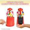 ArtCreativity Gumball Machine for Kids, Set of 2, 6.5″ Desktop Bubble Gum Mini Candy Dispenser, Unique Money Saving Coin Bank, Valentines Gift, Vintage Office Desk Decoration (Gumballs not Included)(3 Pack)