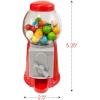 ArtCreativity Gumball Machine for Kids, Set of 2, 6.5″ Desktop Bubble Gum Mini Candy Dispenser, Unique Money Saving Coin Bank, Valentines Gift, Vintage Office Desk Decoration (Gumballs not Included)(Red)