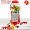 ArtCreativity Gumball Machine for Kids, Set of 2, 6.5″ Desktop Bubble Gum Mini Candy Dispenser, Unique Money Saving Coin Bank, Valentines Gift, Vintage Office Desk Decoration (Gumballs not Included)(Red)