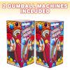 ArtCreativity Gumball Machine for Kids, Set of 2, 6.5″ Desktop Bubble Gum Mini Candy Dispenser, Unique Money Saving Coin Bank, Valentines Gift, Vintage Office Desk Decoration (Gumballs not Included)(2 Pack)