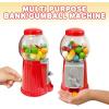ArtCreativity Gumball Machine for Kids, Set of 2, 6.5″ Desktop Bubble Gum Mini Candy Dispenser, Unique Money Saving Coin Bank, Valentines Gift, Vintage Office Desk Decoration (Gumballs not Included)(Red)