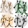 ArtCreativity Halloween Bendable Figures – Set of 12 Flexible Dog and Cat Toys in 4 Spooky Designs, Fun Halloween Toys for Kids, Non-Candy Trick or Treat Supplies, and Party Favors