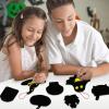 ArtCreativity Halloween Crafts (Bulk) – Scratch Art for Kids, 60 Sets with 60 Designs, 60 Sticks & Red Strings – Magic Colorful Scratch Art Party Favors, DIY Activity for Kids Classroom Decoration