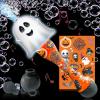 ArtCreativity Halloween Party Favors Set – Includes 1 Halloween Light up Ghost Bubble Blower Wand + Halloween Temporary Tattoos Pack of 144-2 Inch