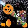ArtCreativity Halloween Party Favors Set – Includes 1 Halloween Light up Pumpkin Bubble Blower Wand & Halloween Temporary Tattoos (Pack of 144) -2 Inch