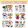 ArtCreativity Halloween Pumpkin Decorating Stickers – 12 Large Sheets – Jack-o-Lantern Decoration Kit – 26 Total Face Stickers – Cute Halloween Decor Idea – Treats, Gifts, and Crafts for Kids- 6″ x 9″(26 Faces)
