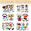 ArtCreativity Halloween Pumpkin Decorating Stickers – 12 Large Sheets – Jack-o-Lantern Decoration Kit – 26 Total Face Stickers – Cute Halloween Decor Idea – Treats, Gifts, and Crafts for Kids- 6″ x 9″(52 Faces)