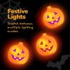 ArtCreativity Halloween Pumpkin String Lights with Remote – 10 LED – Orange Jack-O-Lantern Decorations for Outdoor & Indoors – Cute Halloween Party Supplies – Battery Powered Pumpkin Decor