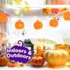 ArtCreativity Halloween Pumpkin String Lights with Remote – 10 LED – Orange Jack-O-Lantern Decorations for Outdoor & Indoors – Cute Halloween Party Supplies – Battery Powered Pumpkin Decor