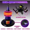 ArtCreativity Halloween Ring Toss Game for Kids – 21 Piece Set – Inflatable Spider, 2 Witch Hat Inflates, 6 Plastic Rings, 12 Inflatable Rings, and Pump – Halloween Games for Party