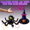ArtCreativity Halloween Ring Toss Game for Kids – 21 Piece Set – Inflatable Spider, 2 Witch Hat Inflates, 6 Plastic Rings, 12 Inflatable Rings, and Pump – Halloween Games for Party