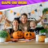 ArtCreativity Halloween Stamps for Kids, Pack of 100 Assorted Pre-Inked Spooky Stampers, Best for Party Favors, Goodie Bag Fillers, Trick or Treat Toy Supplies, Birthday Gift Bags, Pumpkin Stamp