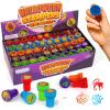 ArtCreativity Halloween Stamps for Kids, Pack of 100 Assorted Pre-Inked Spooky Stampers, Best for Party Favors, Goodie Bag Fillers, Trick or Treat Toy Supplies, Birthday Gift Bags, Pumpkin Stamp