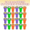 ArtCreativity Halloween Stamps for Kids, Pack of 25 Assorted Pre-Inked Spooky Stampers, Best for Party Favors, Goodie Bag Fillers, Trick or Treat Toy Supplies, Birthday Gift Bags, Pumpkin Stamp