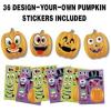 ArtCreativity Halloween Sticker Set & Mini Coloring Books: 36 Customizable Jack-O-Lantern Face Stickers and 12 Mini Coloring Books for Kids – Perfect Halloween Crafts and Party Favors!
