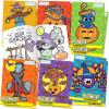 ArtCreativity Halloween Sticker Set & Mini Coloring Books: 36 Customizable Jack-O-Lantern Face Stickers and 12 Mini Coloring Books for Kids – Perfect Halloween Crafts and Party Favors!