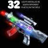 ArtCreativity LED Light Up Toy Gun Set – Includes 12.5 Inch Assault Rifle, 9 Inch Hand Pistol and Batteries – Super Ray Gun Blasters with Colorful Flashing LEDs and Sound – Cool Play Toy for Kids
