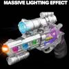 ArtCreativity LED Light Up Toy Gun Set – Includes 12.5 Inch Assault Rifle, 9 Inch Hand Pistol and Batteries – Super Ray Gun Blasters with Colorful Flashing LEDs and Sound – Cool Play Toy for Kids