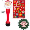 ArtCreativity Light Up Christmas Santa Bubble Wand for Kids, 14″ Bubble Blower with Lights & Sound Effects, Bubbles for Kids Ages 1-6 Bubble Toys, Christmas Goodie Bag Stocking Stuffers for Toddlers(Christmas Bubble Wand (2 Pack))