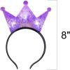 ArtCreativity Light Up Crowns for Kids, Set of 4, LED Headband Crowns for Girls and Boys, Princess Party Supplies, Princess Halloween Costume Accessories, Cute Light Up Birthday Party Favors