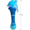ArtCreativity Light Up Dolphin Bubble Blower Wand – 12 Inch Illuminating Bubble Blower with Thrilling LED Effects for Kids, Batteries and Bubble Fluid Included, Great Gift Idea, Party Favor